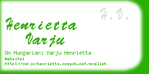 henrietta varju business card